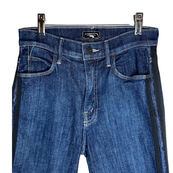 MOTHER Stunner Zip Ankle Step Fray Wash Sweeping Racer Skinny Jeans Size 24 - Picture 7 of 14